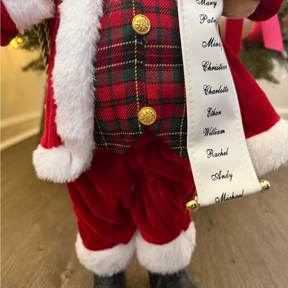 Festive Santa Claus Holiday Figurine in Red and White - Picture 4 of 7